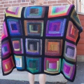 Leslie's Paintbox Log Cabin Blanket