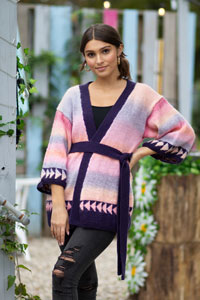 Universal Yarns Colorburst - Chroma Collection - Slant Cardigan - PDF DOWNLOAD