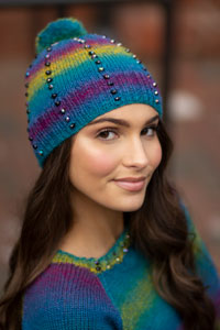 Universal Yarns Colorburst - Chroma Collection - Tourmaline Hat - PDF DOWNLOAD