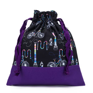 della Q Small Eden Project Bag - 115-1 - Fabric Print Collection - Yarn Bombing