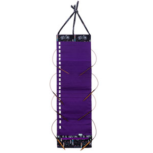 della Q Hanging Circular Needle Organizer - 142-1 - Fabric Print Collection - Yarn Bombing
