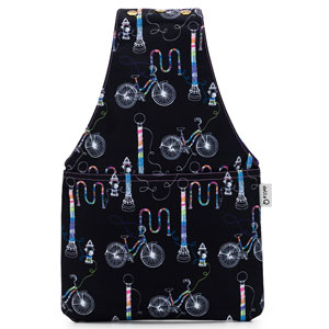 della Q Nora Wrist Bag - 1300-1 - Fabric Print Collection - Yarn Bombing