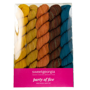 SweetGeorgia Tough Love Sock Party of Five Mini-Skein Set - Farm To Table