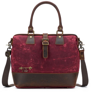 della Q Maker's Canvas Satchel - Red