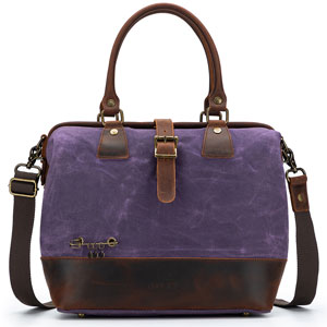 della Q Maker's Canvas Satchel - Purple