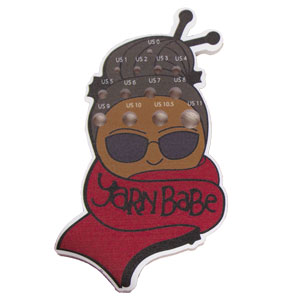 Jimmy Beans Wool Yarn Babe Accessories - Red Scarf Needle Gauge