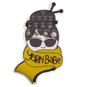Jimmy Beans Wool Yarn Babe Accessories - Yellow Scarf Needle Gauge