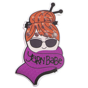 Jimmy Beans Wool Yarn Babe Accessories - Mauve Scarf Needle Gauge