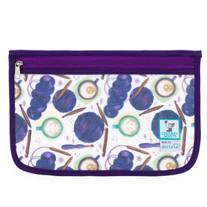 della Q Chicken Boots Notions Case - Coffee and Yarn Purple