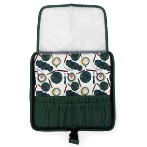 della Q Chicken Boots DPN/Crochet Hook Case - Coffee and Yarn Green