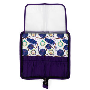 della Q Chicken Boots DPN/Crochet Hook Case - Coffee and Yarn Purple