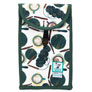 della Q Chicken Boots Accordion Circular Needle Pouch  - Coffee and Yarn Green