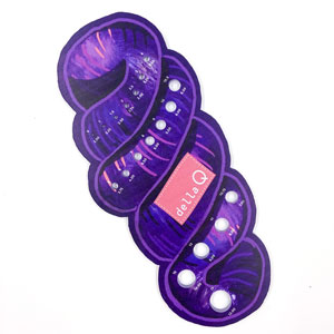 della Q Needle Gauge - Fabric Print Collection - Coffee and Yarn Purple