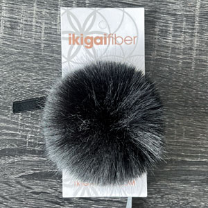 Ikigai Fiber Faux Luxe Pom Poms - Med Lux Black