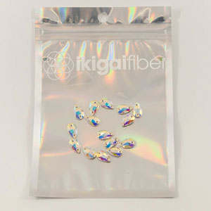 Ikigai Fiber Sew On Crystals & Buttons - Crystal AB