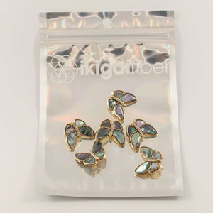 Ikigai Fiber Sew On Crystals & Buttons - Blue/ Purple Butterfly Buttons