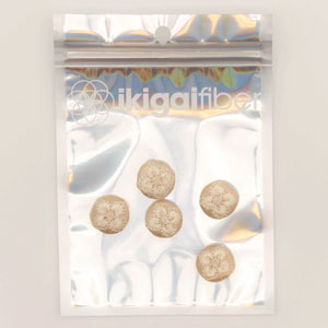 Ikigai Fiber Sew On Crystals & Buttons - Embroidered Beige Flower Button