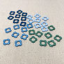 Allstitch Studio Seamless Stitch Markers  - Small - Flower Cool Tones