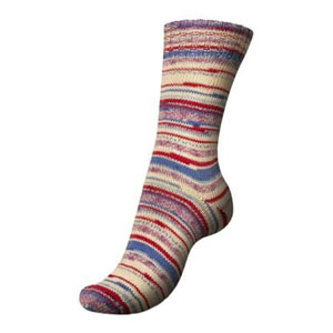 Regia 4-Ply Color - 3790 - Red and Blue (Funky Stripes)