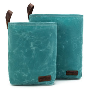 della Q Maker's Canvas Knit Sacks (Set of 2) - Teal