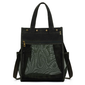 della Q Maker's Tall Mesh Tote - Olive
