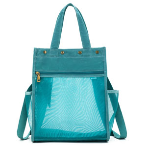 della Q Maker's Tall Mesh Tote - Teal