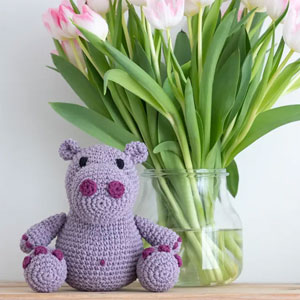 Hoooked Plush Crochet Toys - Hippo Hugo