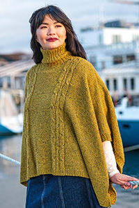  Berroco Millstone Tweed Patterns - Burwell Poncho - PDF DOWNLOAD