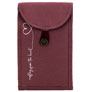 della Q Chicken Boots Accordion Circular Needle Pouch  - *Linen - Wine