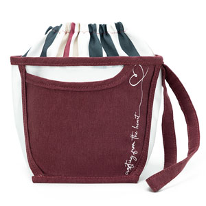 della Q Chicken Boots Clear Wristlet - *Linen - Wine