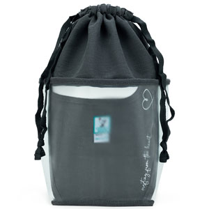 della Q Chicken Boots Double Double Project Bag - *Linen - Slate