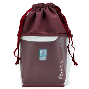 della Q Chicken Boots Double Double Project Bag - *Linen - Wine