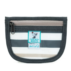 della Q Chicken Boots Stitch Marker Pouch - *Linen - Slate