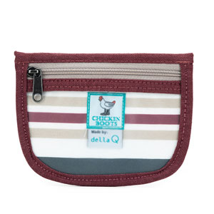 della Q Chicken Boots Stitch Marker Pouch - *Linen - Wine