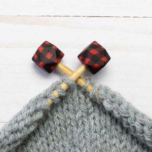 Fox & Pine Stitches Stitch Stoppers/  Point Protector - Buffalo Plaid Hexagon