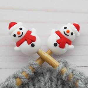 Fox & Pine Stitches Stitch Stoppers/  Point Protector - Little Snowman