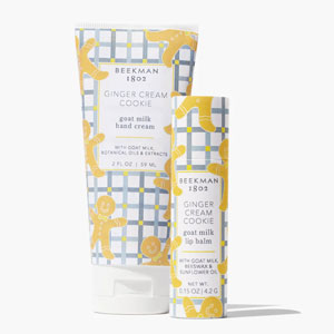 Beekman 1802 Goat Milk Hand Cream and Lip Balm Set - Ginger Cream Cookie