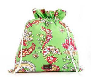della Q Small Eden Project Bag - 115-1 - z065 Lime Paisley (Discontinued)