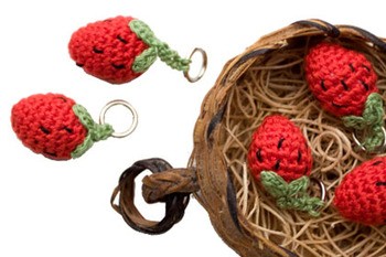 Lantern Moon Stitch Markers - Strawberry