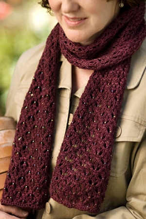 Churchmouse Classics Patterns - English Mesh Lace Scarf Pattern