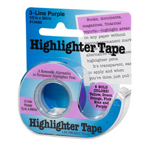Lee Products Highlighter Tape - Purple