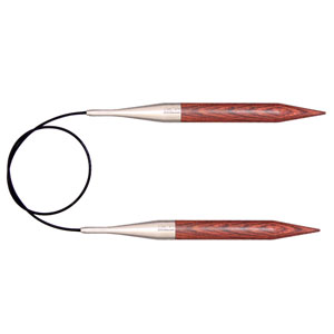 KnitPro Dreamz Fixed Circular Needles - US 1.5 - 40" Burgundy Rose