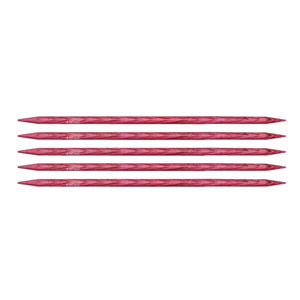 KnitPro Dreamz Double Point Needles - US 10 - 5" (6.0mm) Candy Pink