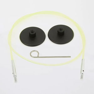 KnitPro Knitter's Pride Cords - 14'' Neon Green (to make a 24'' IC needle)
