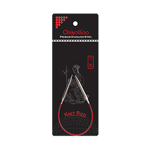 ChiaoGoo Knit RED Circular Needles - US 3 (3.25mm) - 9"