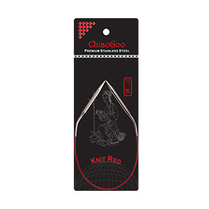 ChiaoGoo Knit RED Circular Needles - US 7 (4.50mm) - 12"