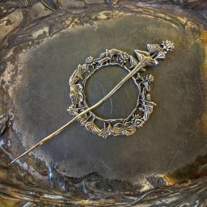 Jul Shawl Pins and Sticks - Lotus Garden Shawl Pin
