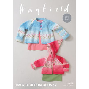 Hayfield Baby Blossom Chunky Patterns - 4678 Baby Coat - PDF DOWNLOAD