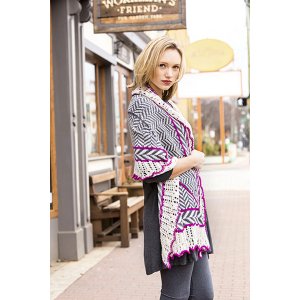 Universal Yarns Contrarian Shawls: Book 2 - Herringbone Shawl - PDF DOWNLOAD