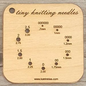 Katrinkles Mini Tools - Tiny (Lace/Sock) Needle Gauge